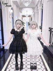 画像9: 【PuppetBombs】Q427 レースアップティアードワンピース (9)