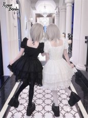 画像12: 【PuppetBombs】Q427 レースアップティアードワンピース (12)