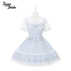 画像1: 【PuppetBombs】Q429レースセーラーワンピース (1)