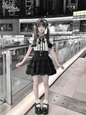 画像4: 【PuppetBombs】Q431 透かしレースオフショルトップス (4)
