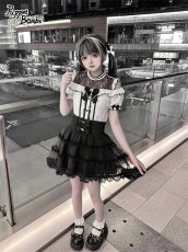 画像5: 【PuppetBombs】Q431 透かしレースオフショルトップス (5)