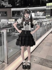 画像6: 【PuppetBombs】Q431 透かしレースオフショルトップス (6)