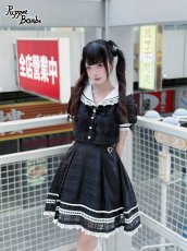 画像5: 【PuppetBombs】Q433シアーチェックレイヤード風ワンピース (5)