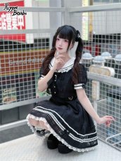 画像6: 【PuppetBombs】Q433シアーチェックレイヤード風ワンピース (6)