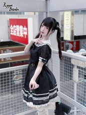 画像9: 【PuppetBombs】Q433シアーチェックレイヤード風ワンピース (9)