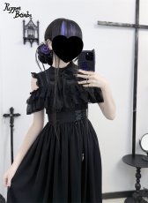 画像8: 【Puppet Bombs】Q437 オープンショルダーロングワンピース (8)