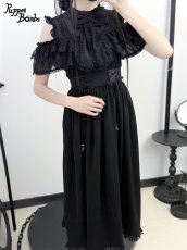 画像6: 【Puppet Bombs】Q437 オープンショルダーロングワンピース (6)