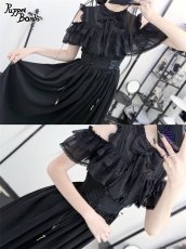 画像9: 【Puppet Bombs】Q437 オープンショルダーロングワンピース (9)