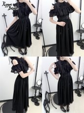 画像18: 【Puppet Bombs】Q437 オープンショルダーロングワンピース (18)