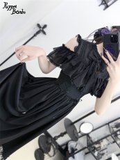 画像4: 【Puppet Bombs】Q437 オープンショルダーロングワンピース (4)