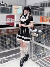画像8: 【PuppetBombs】Q439 ヨーク切り替えレースアップワンピース (8)