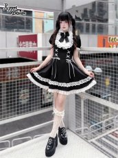 画像9: 【PuppetBombs】Q439 ヨーク切り替えレースアップワンピース (9)