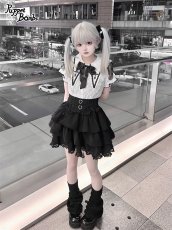 画像7: 【PuppetBombs】Q440 ショルダーレースクロスカラー半袖ブラウス (7)