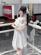 画像8: 【PuppetBombs】QS187ハートビジューリボンヘアクリップセット (8)