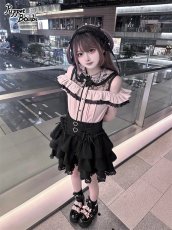 画像10: 【PuppetBombs】Q282 ダブルハートコルセット風ティアードスカパン (10)