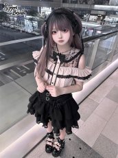 画像11: 【PuppetBombs】Q282 ダブルハートコルセット風ティアードスカパン (11)