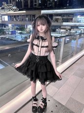 画像7: 【PuppetBombs】Q282 ダブルハートコルセット風ティアードスカパン (7)