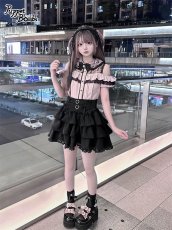 画像6: 【PuppetBombs】Q282 ダブルハートコルセット風ティアードスカパン (6)