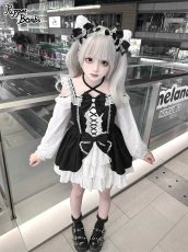 画像4: 【Puppet Bombs】Q444 オープンショルダーレースワンピース  (4)