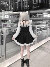 画像10: 【Puppet Bombs】Q444 オープンショルダーレースワンピース  (10)