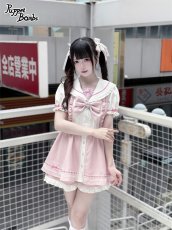 画像12: 【PuppetBombs】Q448はしごレースリボンセーラーセットアップ (12)