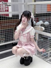 画像8: 【PuppetBombs】Q448はしごレースリボンセーラーセットアップ (8)