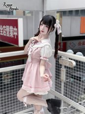 画像13: 【PuppetBombs】Q448はしごレースリボンセーラーセットアップ (13)