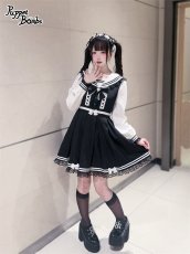 画像8: 【Puppet Bombs】Q449 ダブルラインセーラーワンピース (8)