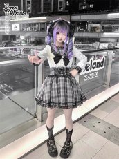 画像6: 【Puppet Bombs】Q450チェックフリルセーラーブラウス (6)