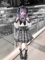 画像8: 【Puppet Bombs】Q450チェックフリルセーラーブラウス (8)