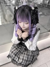 画像2: 【Puppet Bombs】Q450チェックフリルセーラーブラウス (2)