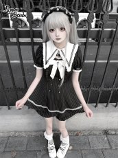 画像2: 【送料無料】Q454 ピンストライプ半袖セットアップ《予約受付》 (2)