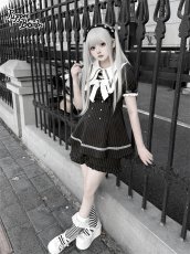 画像3: 【送料無料】Q454 ピンストライプ半袖セットアップ《予約受付》 (3)