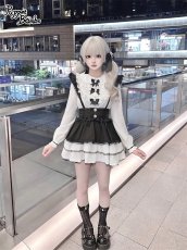 画像5: 【PuppetBombs】Q455 3連リボンフリルブラウス (5)