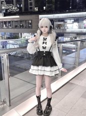 画像7: 【PuppetBombs】Q455 3連リボンフリルブラウス (7)