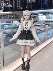 画像8: 【PuppetBombs】Q455 3連リボンフリルブラウス (8)