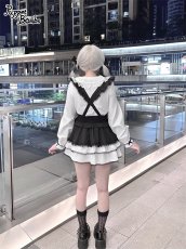 画像9: 【PuppetBombs】Q455 3連リボンフリルブラウス (9)