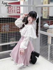 画像2: 【Puppet Bombs】QS182 レース重ねハートビジューヘアクリップセット (2)