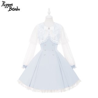 Puppet Bombs】QS182 レース重ねハートビジューヘアクリップセット