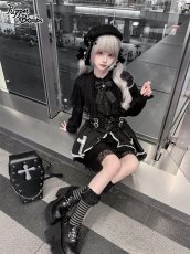 画像6: 【Puppet Bombs】Q459レースクロスフロントカシュクールスカート (6)