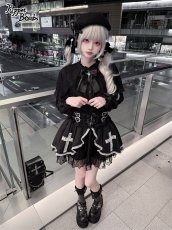 画像7: 【Puppet Bombs】Q459レースクロスフロントカシュクールスカート (7)