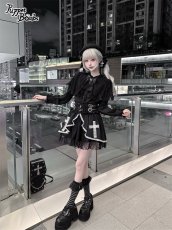 画像10: 【Puppet Bombs】Q459レースクロスフロントカシュクールスカート (10)