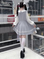 画像10: 【PuppetBombs】Q460胸元シャーリング3連リボンワンピース (10)