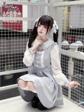 画像5: 【PuppetBombs】Q460胸元シャーリング3連リボンワンピース (5)