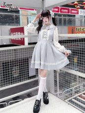 画像8: 【PuppetBombs】Q460胸元シャーリング3連リボンワンピース (8)