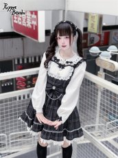 画像8: 【PuppetBombs】QS185 ハートビジューフリルカチューシャ (8)