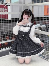 画像2: 【PuppetBombs】QS185 ハートビジューフリルカチューシャ (2)