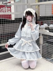 画像10: 【PuppetBombs】Q467 レイヤード風フリルジャージワンピース (10)
