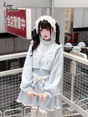 画像5: 【PuppetBombs】Q467 レイヤード風フリルジャージワンピース (5)