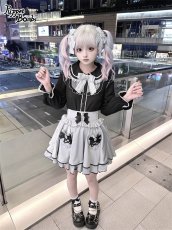 画像3: 【Puppet Bombs】Q470 レース切り替えパフ長袖ブラウス (3)